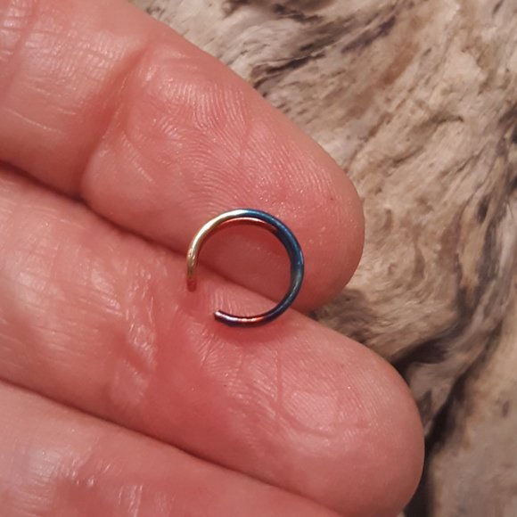 Fake Rainbow Nose Ring Clip On Double Lip Cuff Faux Cartilage Earring Helix - Picture 3 of 3